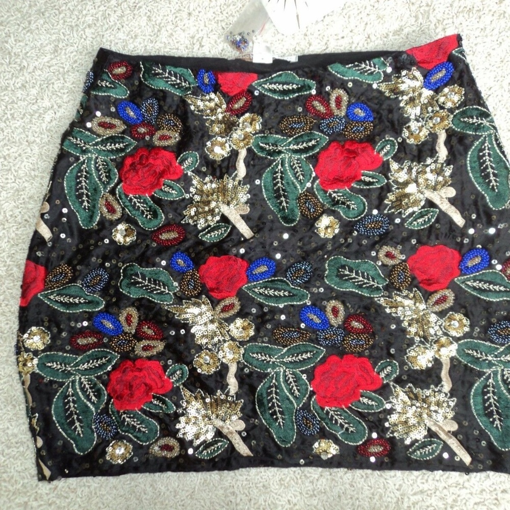 BEYOND PROPER BOSTON PROPER EMBROIDERED SKIRT 2 6